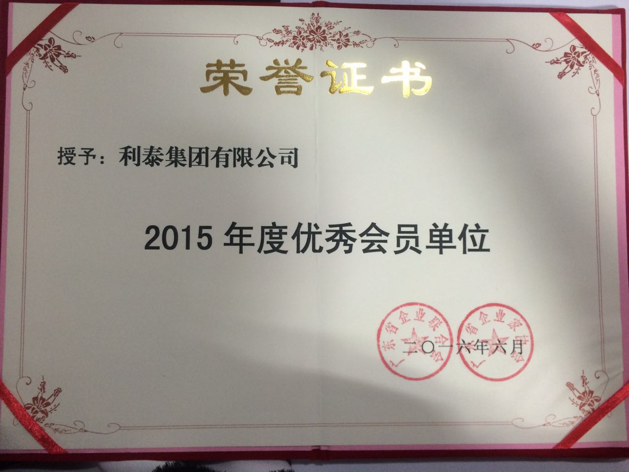 2015年度优秀会员单位-广东省企业家协会
