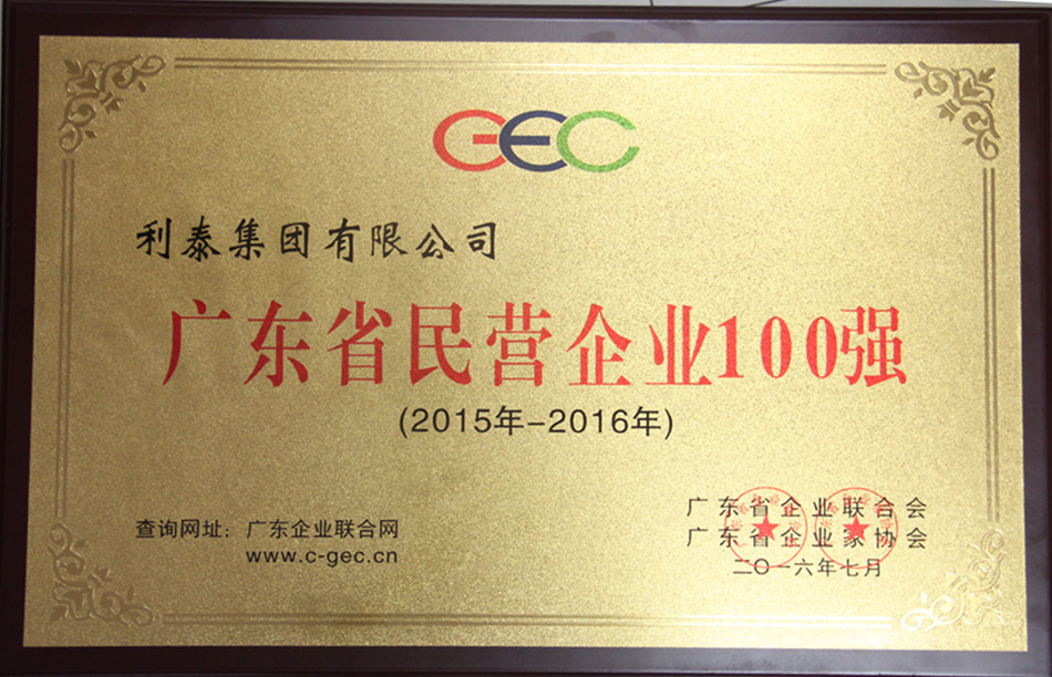 广东省民营企业100强 25名