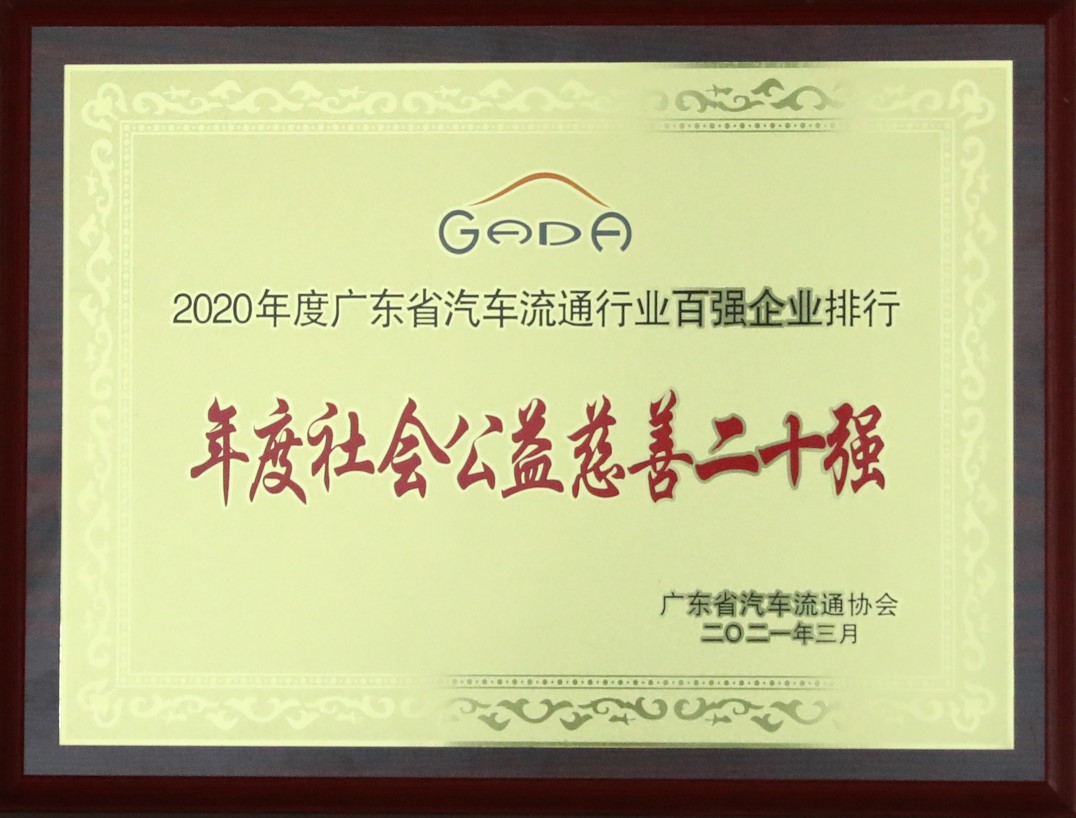 年度公益慈善二十强